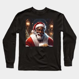 Santa Loves Milk And Cookies A Treat For Father Christmas Long Sleeve T-Shirt